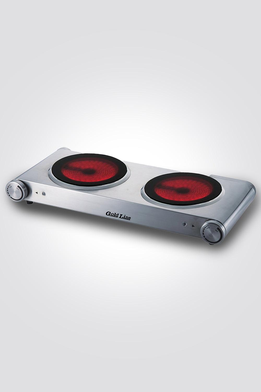 GOLD LINE - כירה חשמלית קרמית נירוסטה זוגית - MASHBIR//365