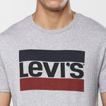 LEVI'S - טישירט אפורה לוגו נייבי אדום - MASHBIR//365