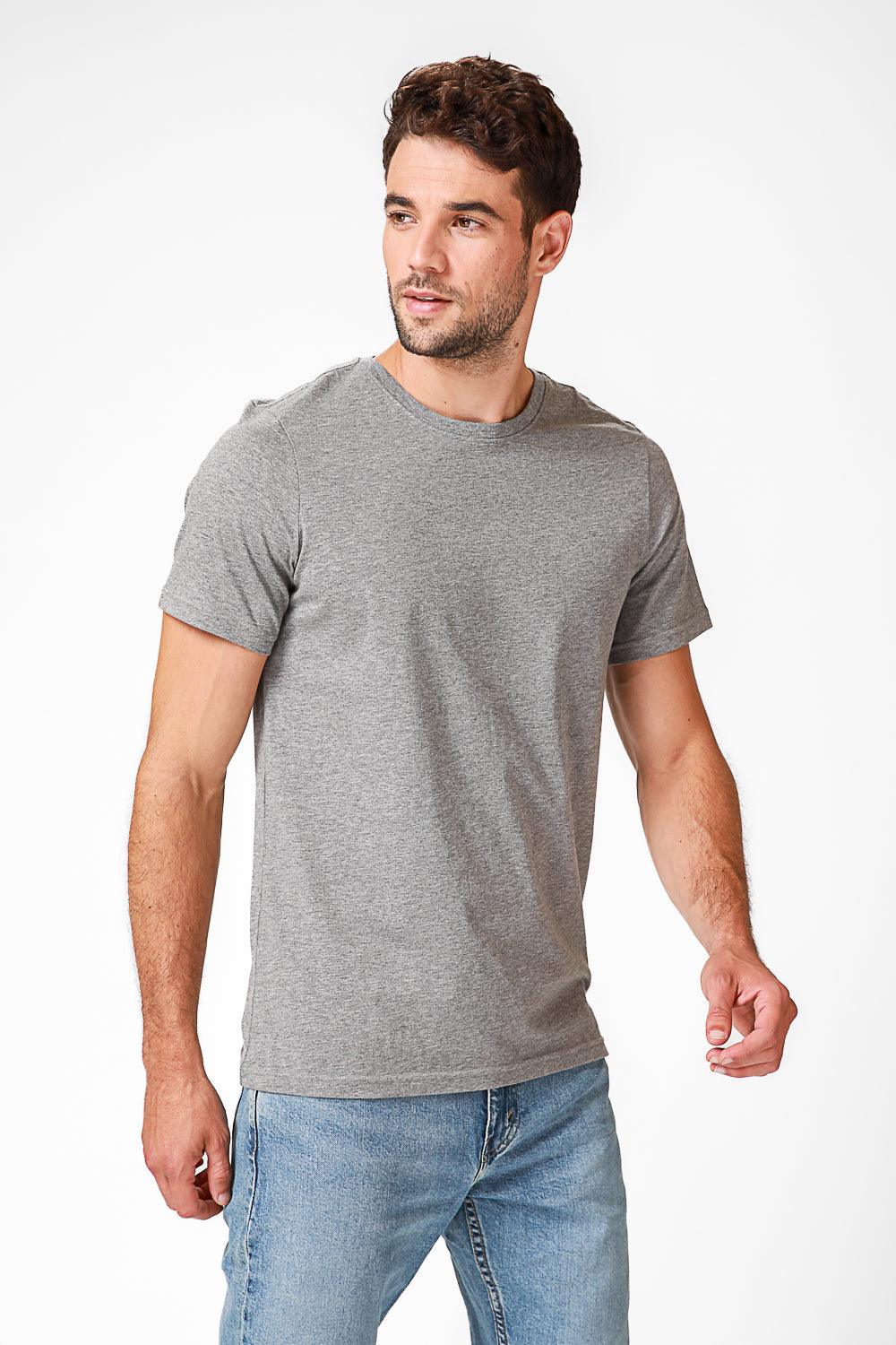 DELTA - טישירט אפורה צווארון עגול - MASHBIR//365