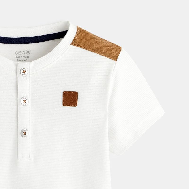 OBAIBI - טישירט אלגנטית לתינוקות בצבע לבן - MASHBIR//365