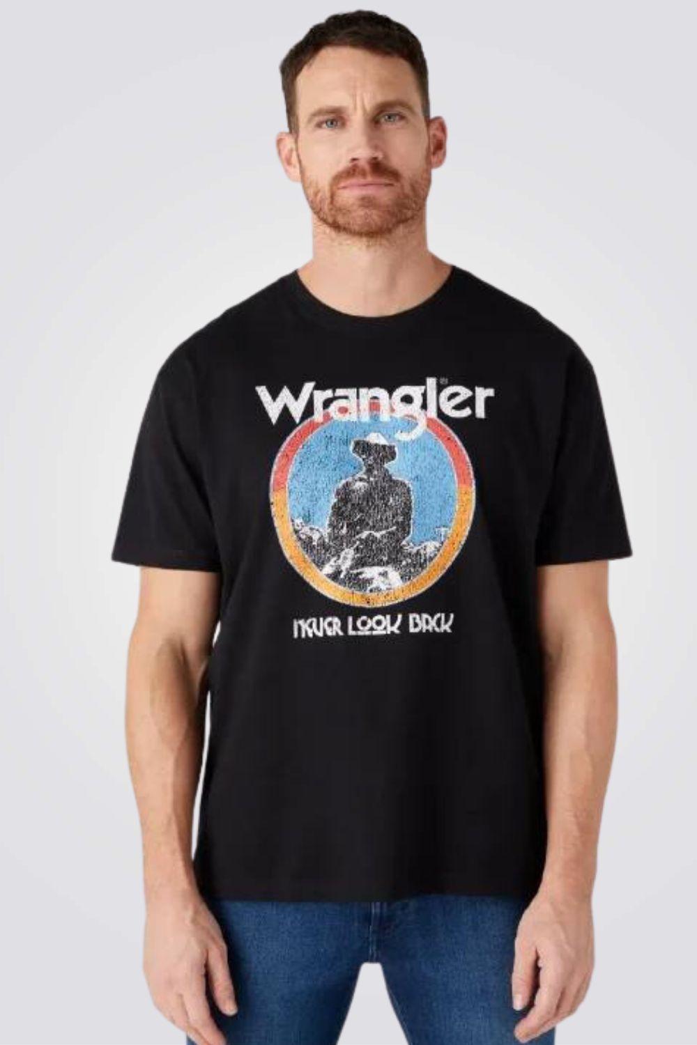 WRANGLER - טישירט AMERICANA TEE בצבע שחור - MASHBIR//365