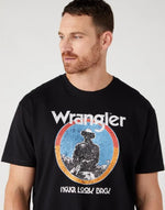 WRANGLER - טישירט AMERICANA TEE בצבע שחור - MASHBIR//365