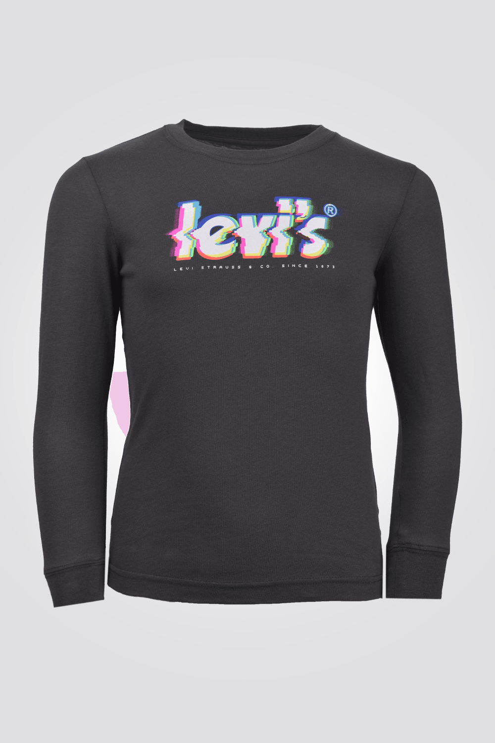 LEVI'S - טישירט ארוכה GLITCHED LOGO בצבע שחור - MASHBIR//365
