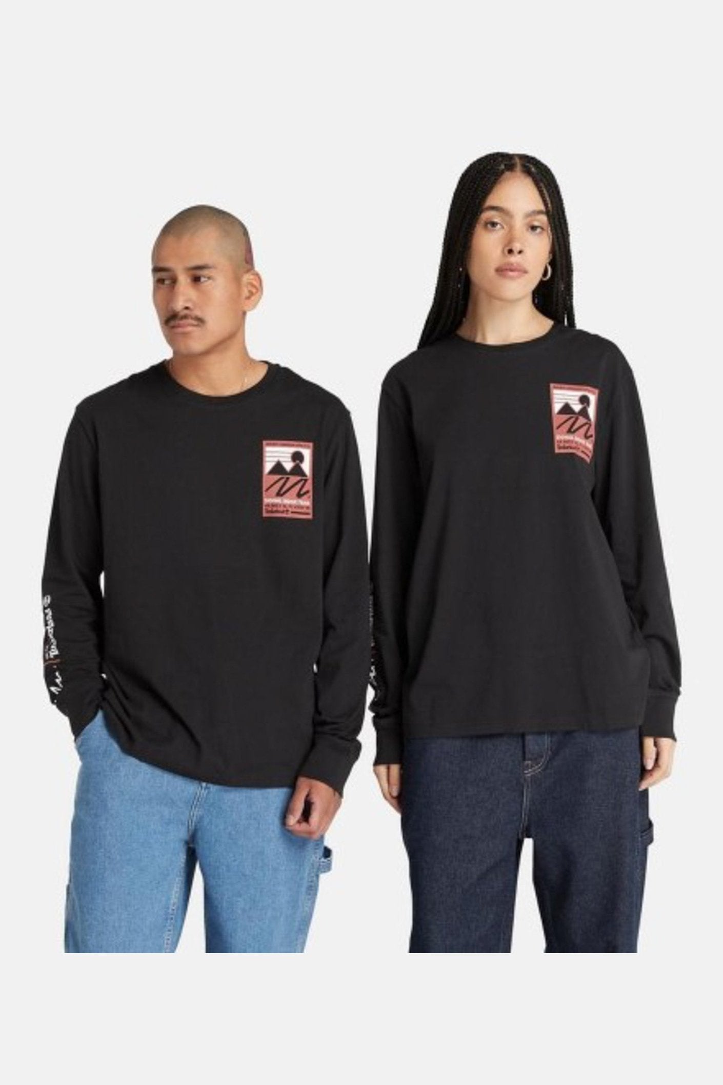 TIMBERLAND - טישירט ארוכה GRAPHIC בצבע שחור - MASHBIR//365