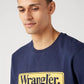 WRANGLER - טישירט ארוכה לגברים SEASONAL CREW בצבע נייבי ואפור - MASHBIR//365