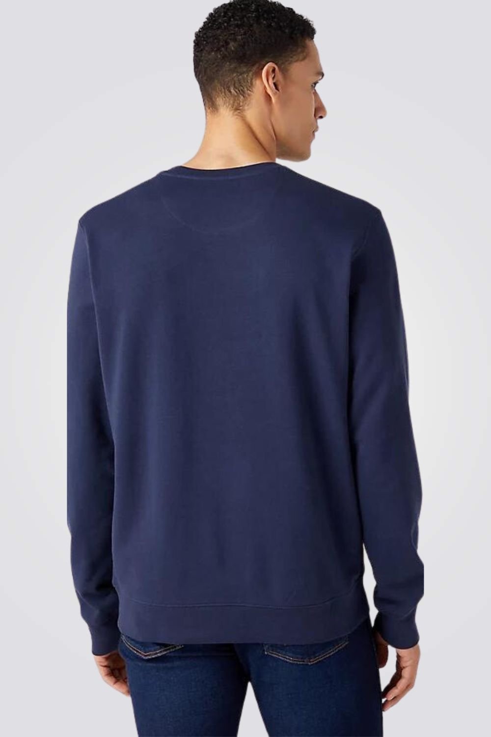 WRANGLER - טישירט ארוכה לגברים SEASONAL CREW בצבע נייבי ואפור - MASHBIR//365