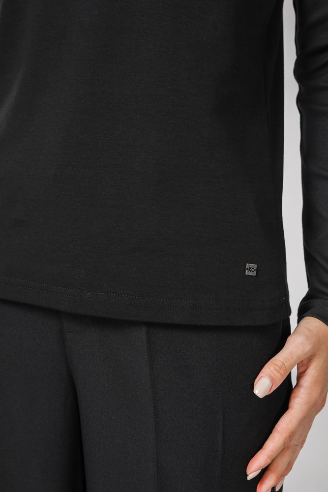 KENNETH COLE - טישירט ארוכה לנשים בצבע שחור - MASHBIR//365