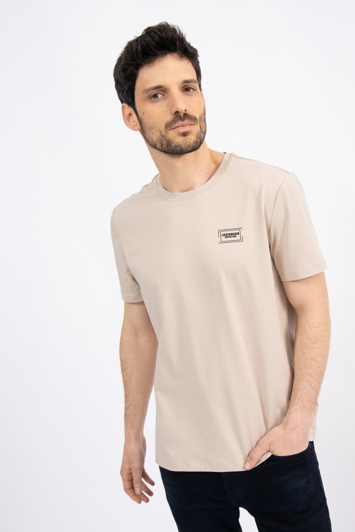 NAUTICA - טישירט צבע בז' - MASHBIR//365