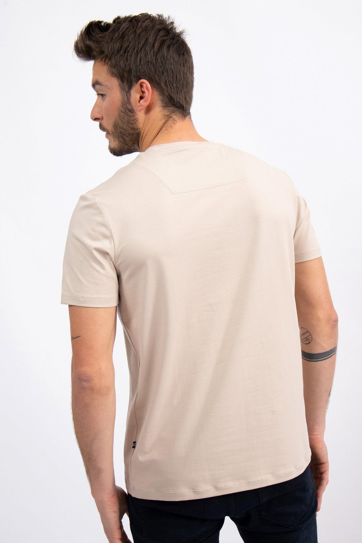 NAUTICA - טישירט צבע בז' עם כיתוב - MASHBIR//365