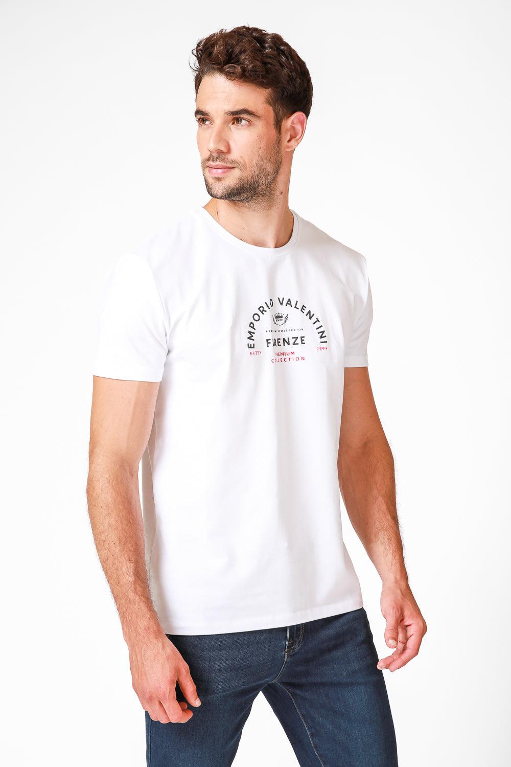 EMPORIO VALENTINI - טישירט צבע לבן עם כיתוב לוגו - MASHBIR//365