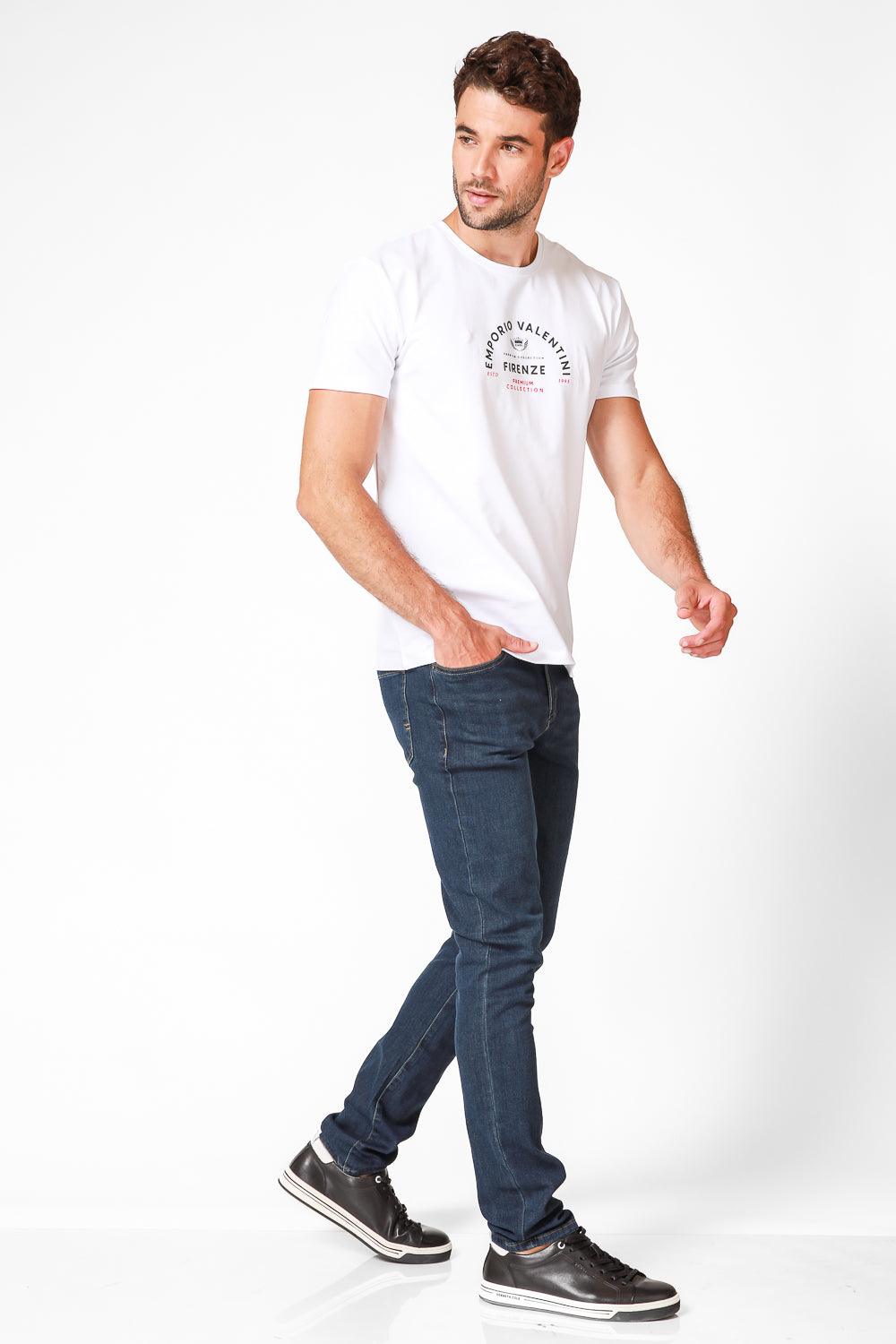 EMPORIO VALENTINI - טישירט צבע לבן עם כיתוב לוגו - MASHBIR//365