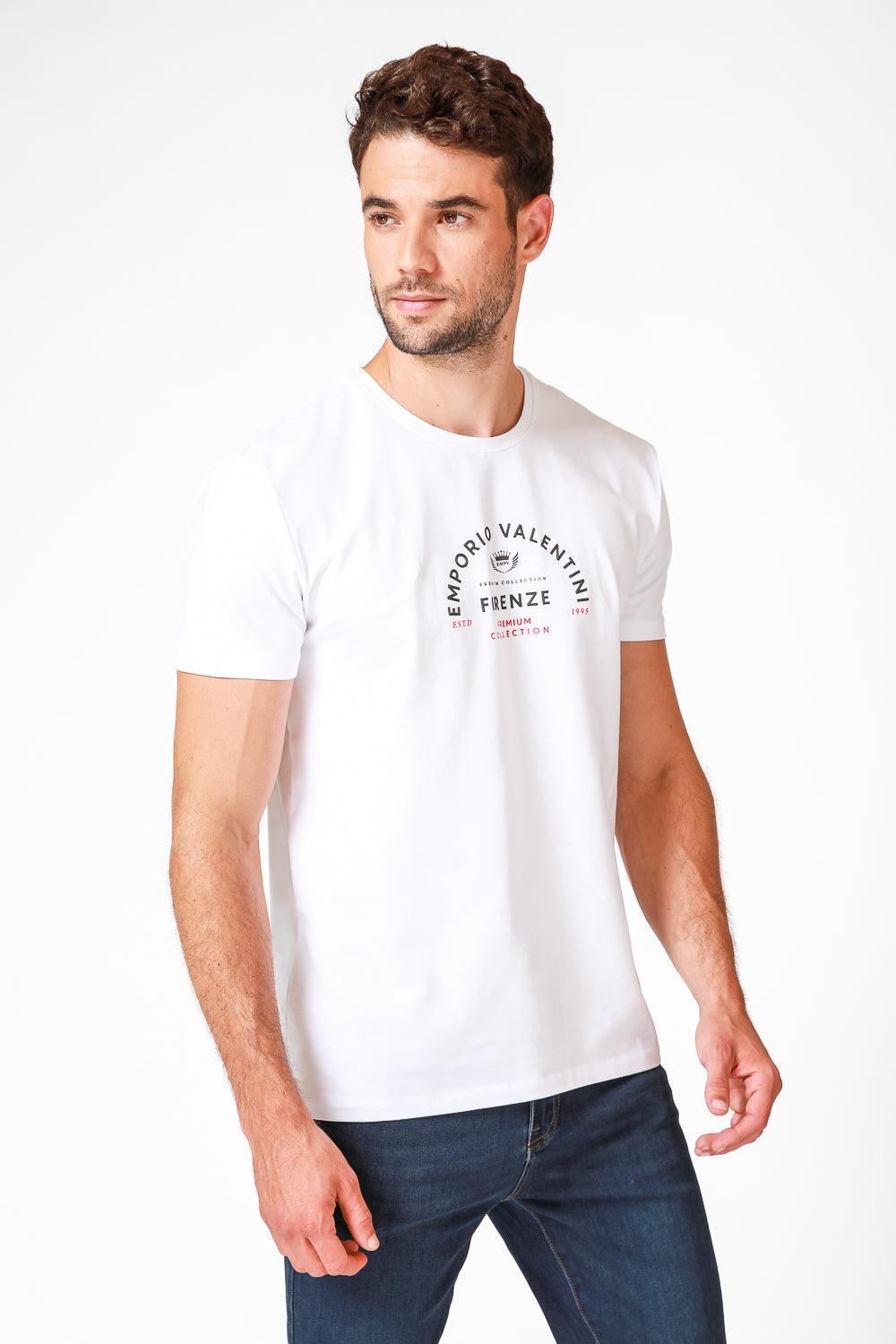 EMPORIO VALENTINI - טישירט צבע לבן עם כיתוב לוגו - MASHBIR//365