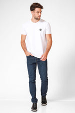 EMPORIO VALENTINI - טישירט בצבע לבן קצרה עם לוגו - MASHBIR//365