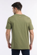 NAUTICA - טישירט בהדפס לוגו בצבע ירוק זית - MASHBIR//365