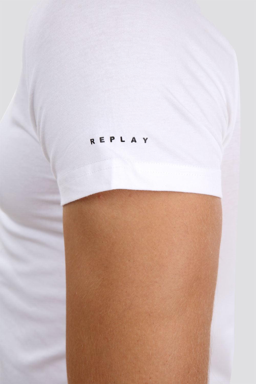 REPLAY - טישירט בייסיק לבנה V - MASHBIR//365