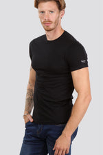 PEPE JEANS - טישירט בייסיק שחורה צווארון עגול - MASHBIR//365