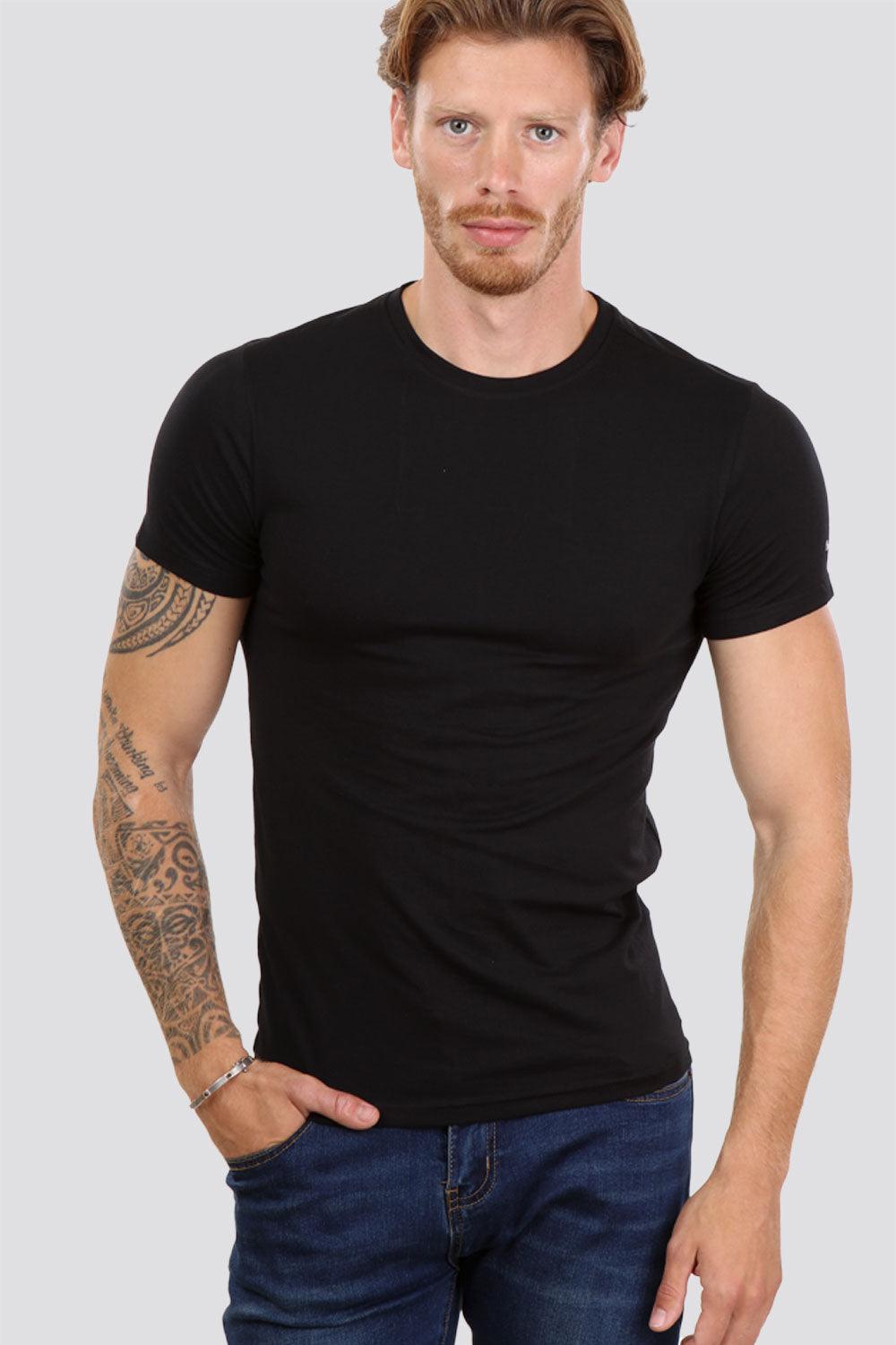 PEPE JEANS - טישירט בייסיק שחורה צווארון עגול - MASHBIR//365