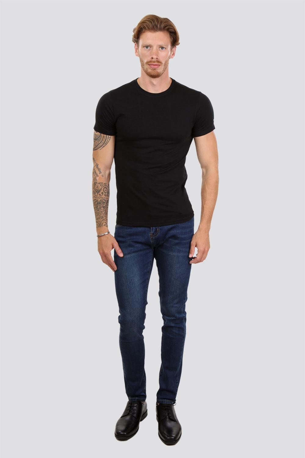 PEPE JEANS - טישירט בייסיק שחורה צווארון עגול - MASHBIR//365