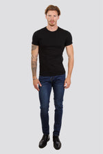 PEPE JEANS - טישירט בייסיק שחורה צווארון עגול - MASHBIR//365