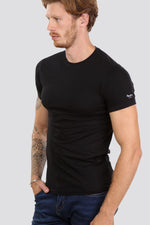 PEPE JEANS - טישירט בייסיק שחורה צווארון עגול - MASHBIR//365