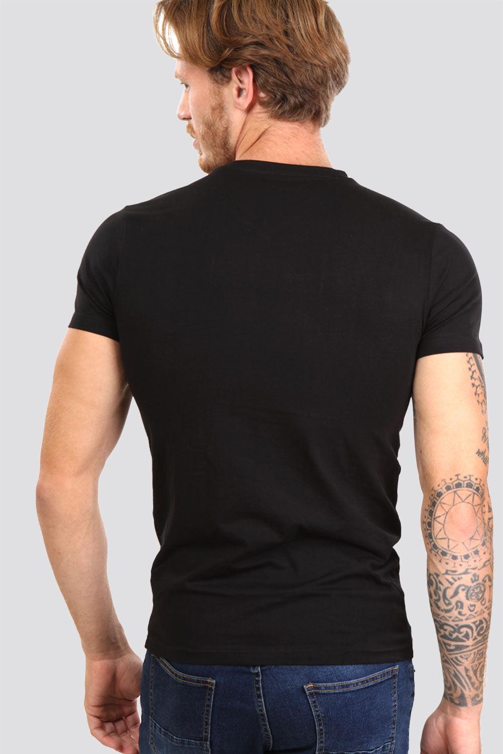 PEPE JEANS - טישירט בייסיק שחורה צווארון V - MASHBIR//365