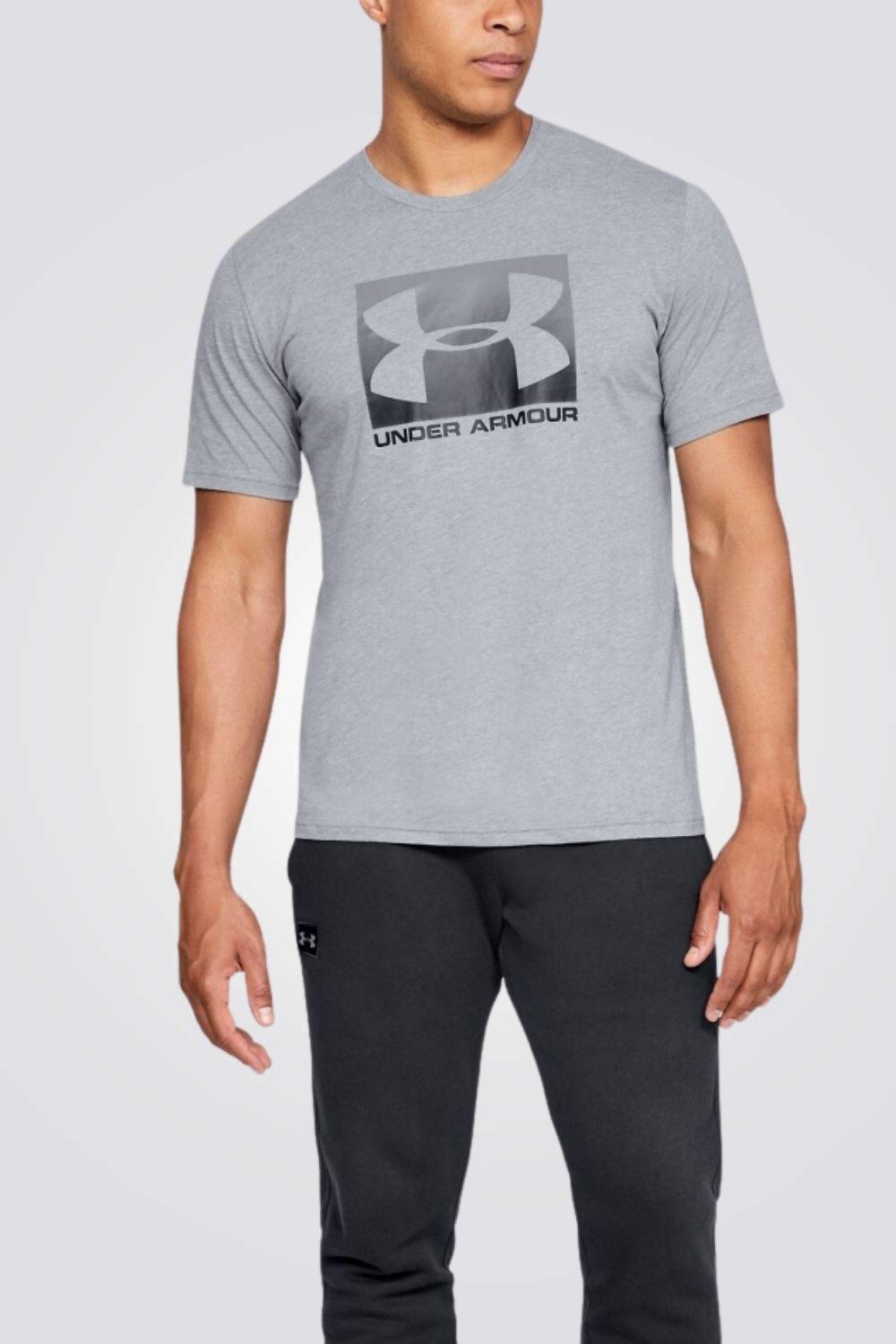 UNDER ARMOUR - טישירט BOXED SPORTSTYLE בצבע אפור - MASHBIR//365