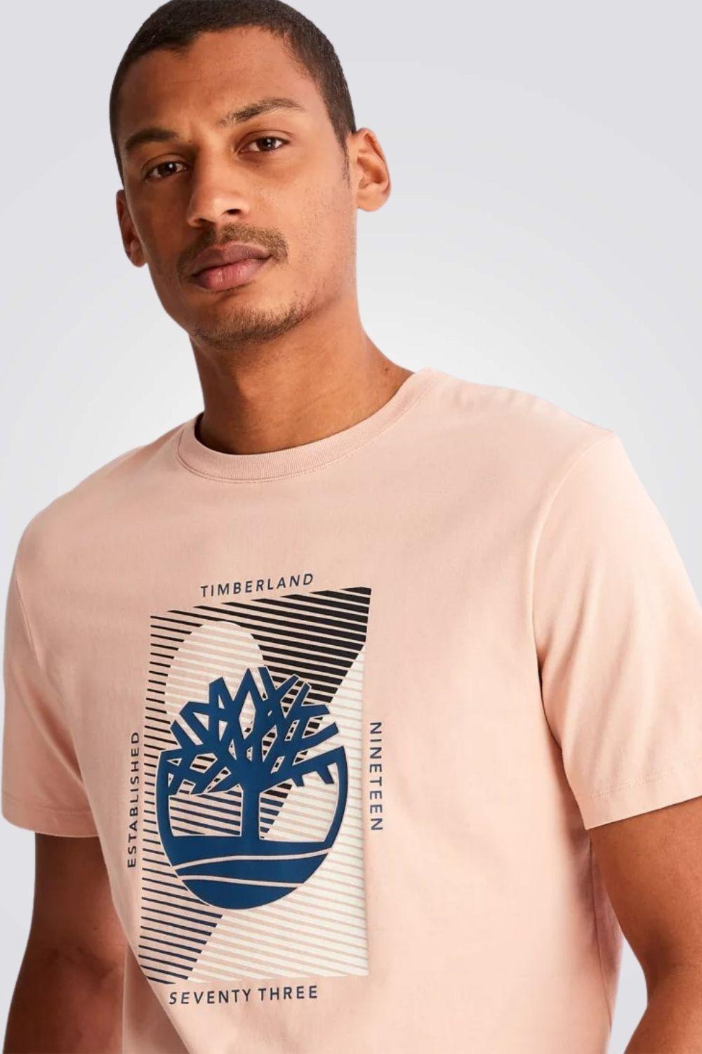 TIMBERLAND - טישירט BRAND CARRIER TREE ורודה - MASHBIR//365