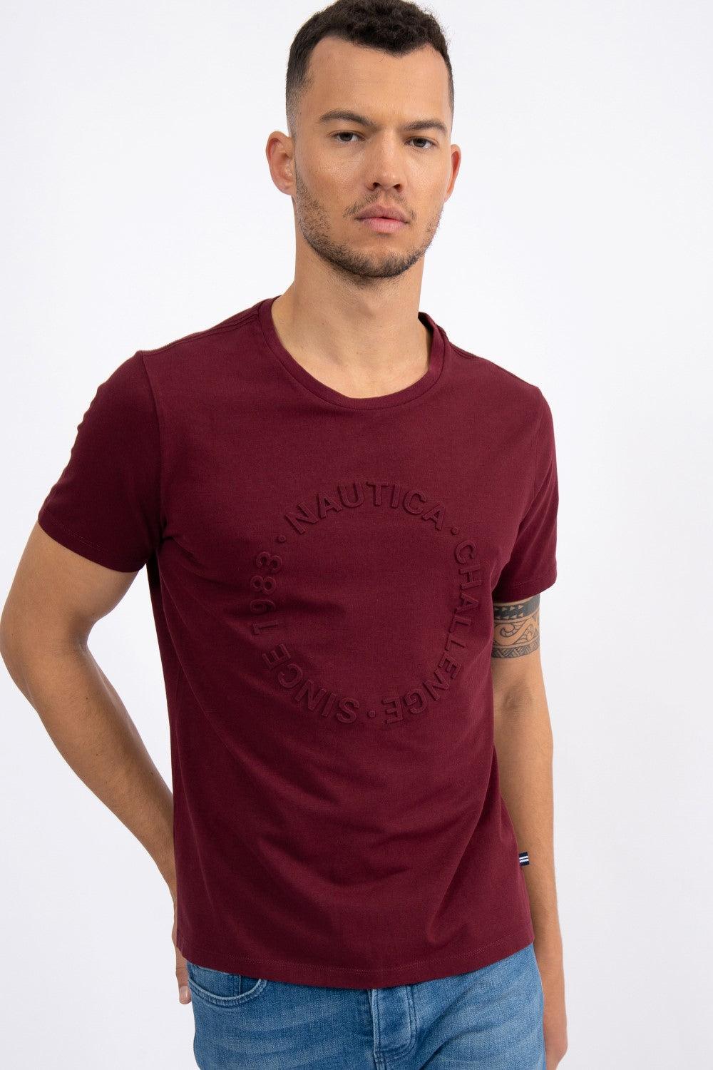 NAUTICA - טישירט בורדו שרוול קצר - MASHBIR//365