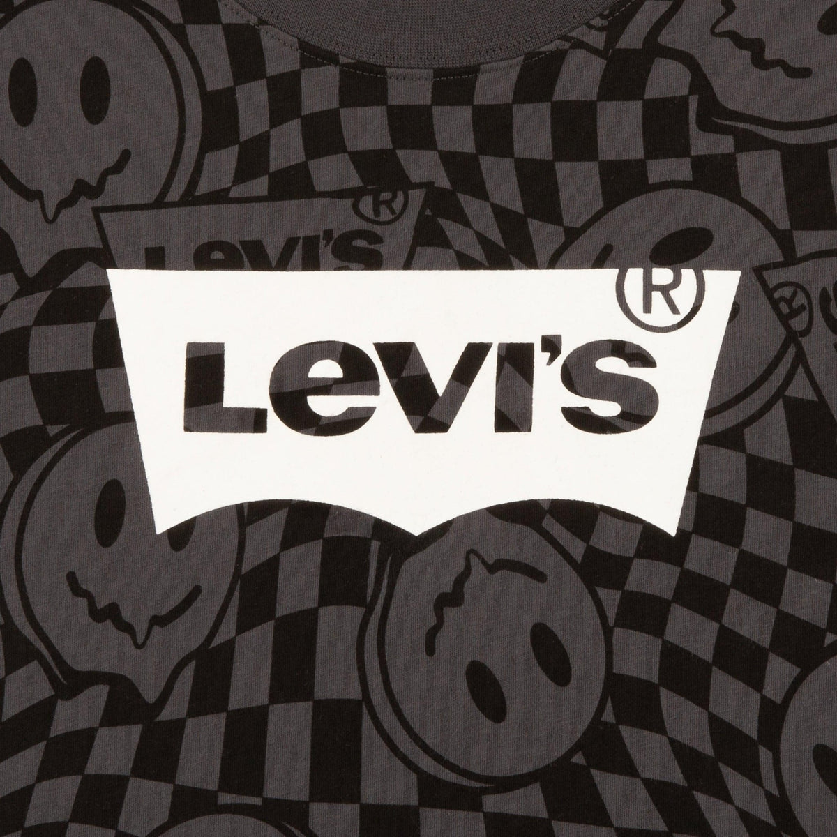 LEVI'S - טישירט CHCKERED SMILY בצבע שחור לנערים - MASHBIR//365