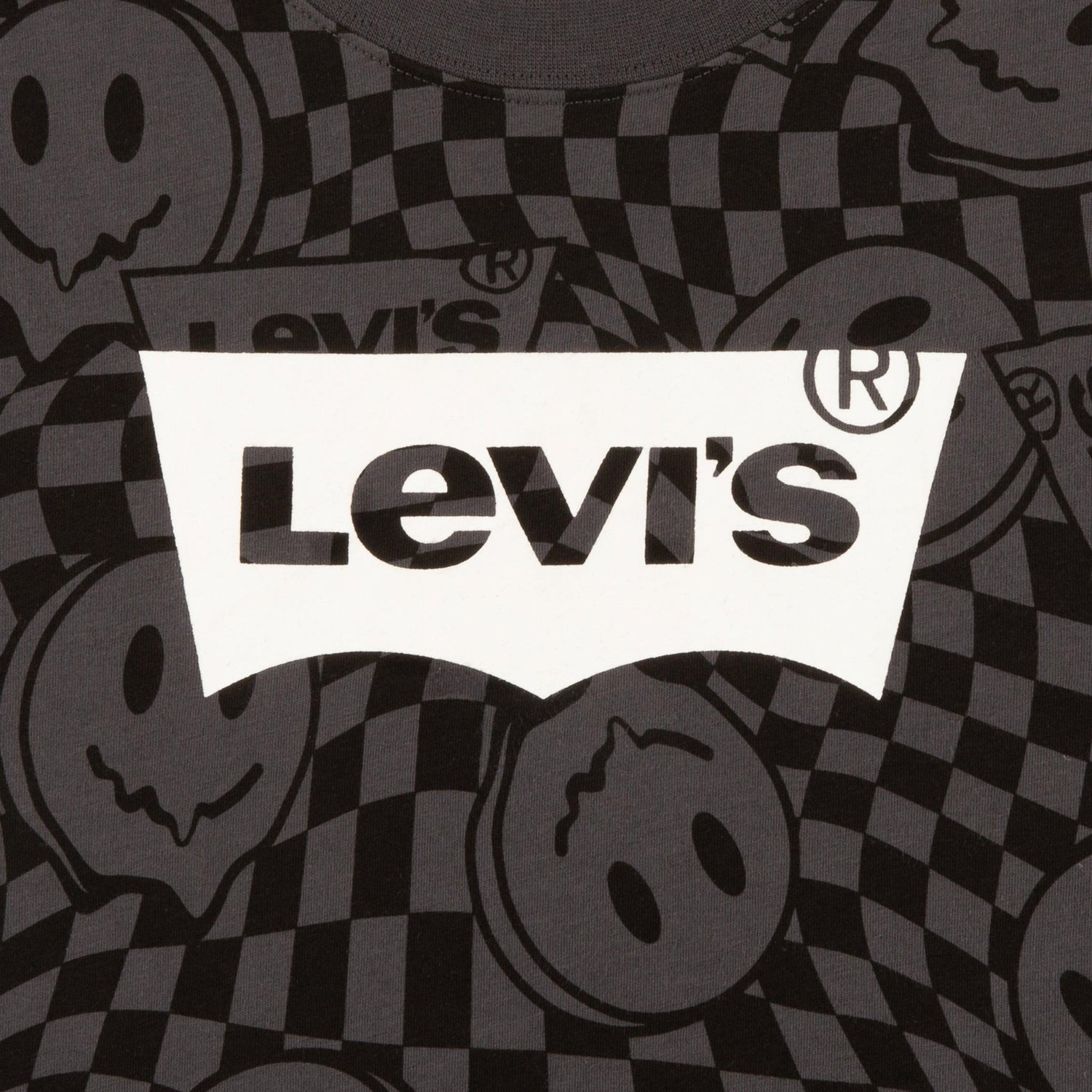 LEVI'S - טישירט CHCKERED SMILY בצבע שחור לנערים - MASHBIR//365