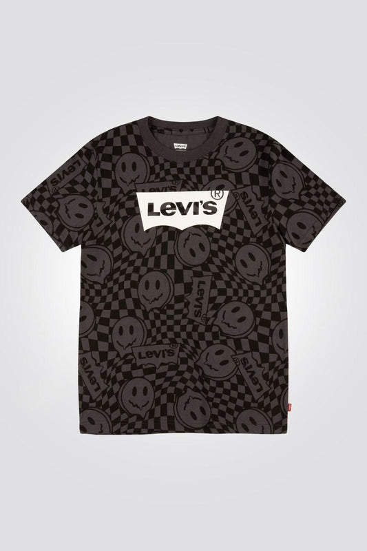 LEVI'S - טישירט CHCKERED SMILY בצבע שחור לנערים - MASHBIR//365