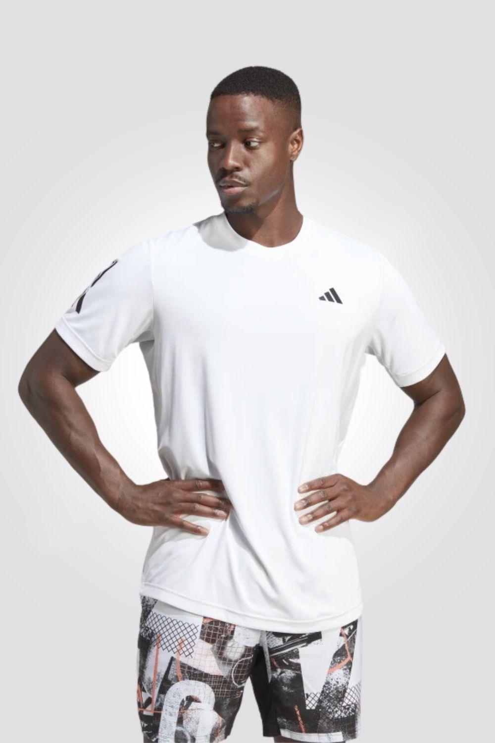 ADIDAS - טישירט CLUB 3STR TEE לגבר בצבע לבן - MASHBIR//365