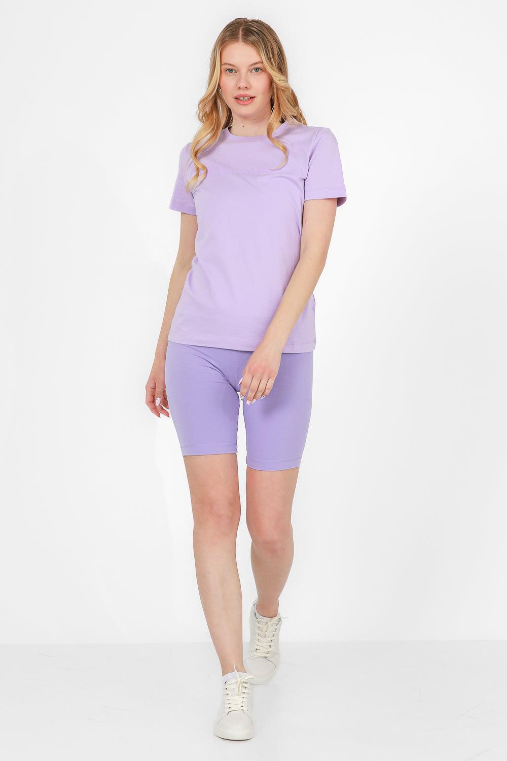 CHAMPION - טישירט CREWNECK לנשים בצבע לילך - MASHBIR//365