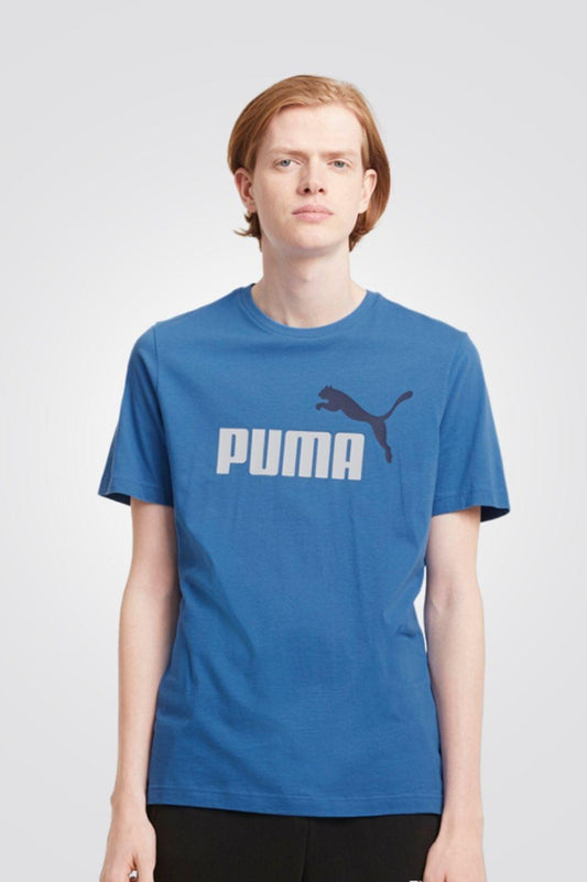PUMA - טישירט ESS+ 2 Col Logo Tee בצבע כחול - MASHBIR//365