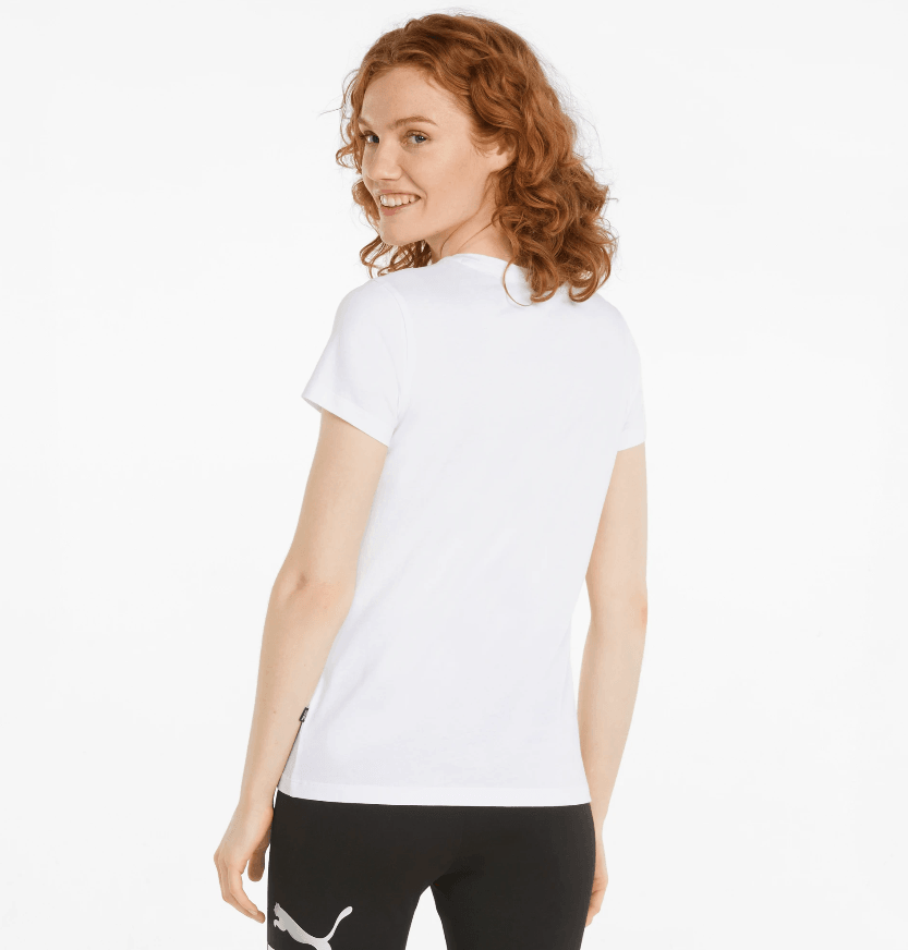 PUMA - טישירט ESS+ Metallic Logo T בצבע לבן - MASHBIR//365