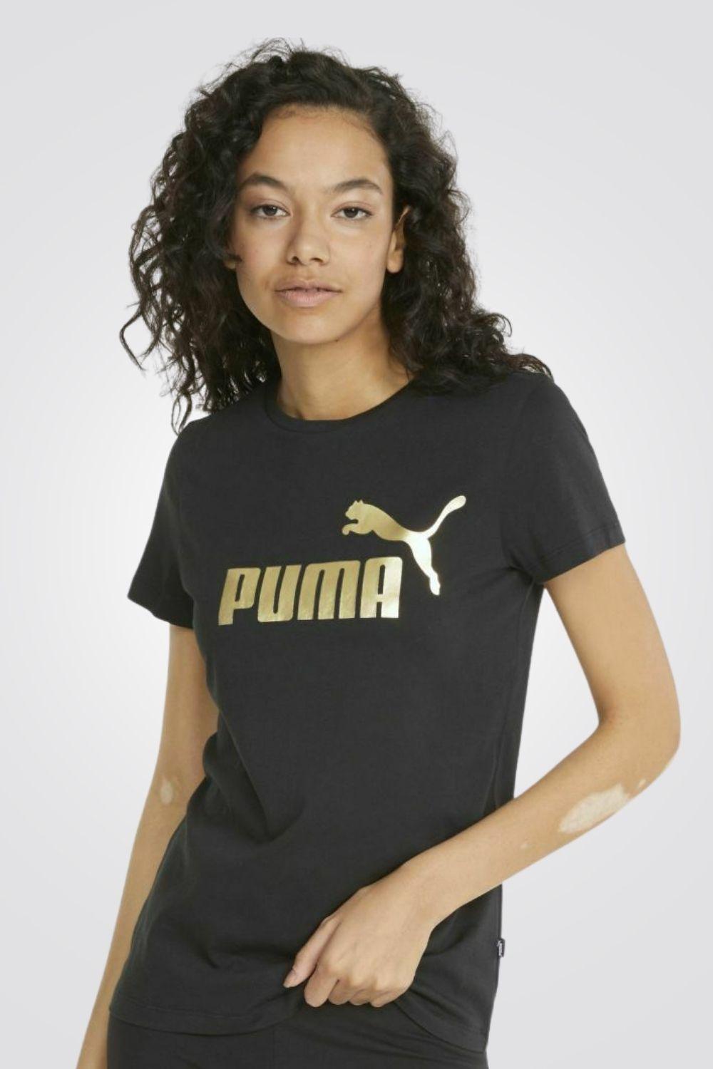 PUMA - טישירט ESS+ Metallic Logo T בצבע שחור - MASHBIR//365