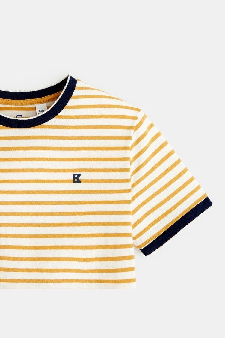 OKAIDI - טישירט פסים צהובים קצרה לילדים - MASHBIR//365