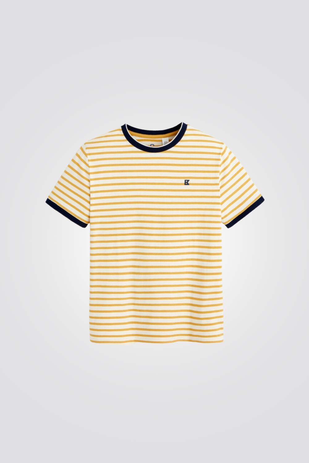 OKAIDI - טישירט פסים צהובים קצרה לילדים - MASHBIR//365