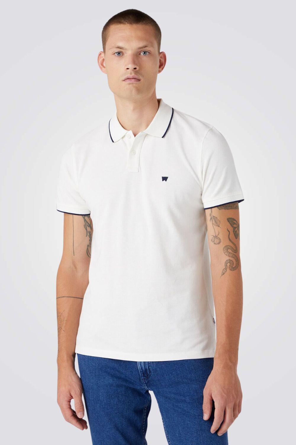 WRANGLER - טישירט פולו בצבע לבן - MASHBIR//365