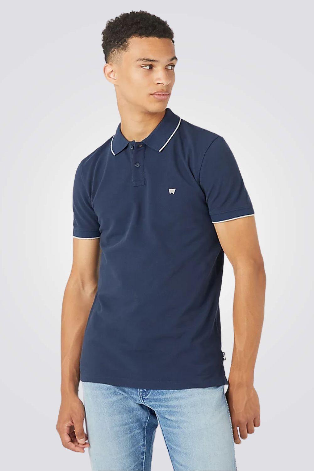 WRANGLER - טישירט פולו בצבע נייבי - MASHBIR//365