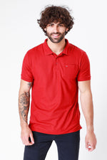 SCORCHER - טישירט פולו קצרה בצבע אדום - MASHBIR//365
