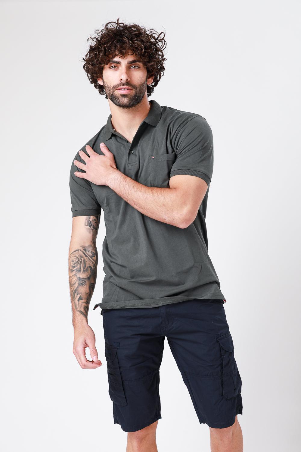 SCORCHER - טישירט פולו קצרה בצבע ירוק זית - MASHBIR//365