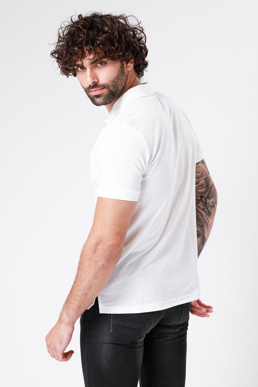 SCORCHER - טישירט פולו קצרה בצבע לבן - MASHBIR//365