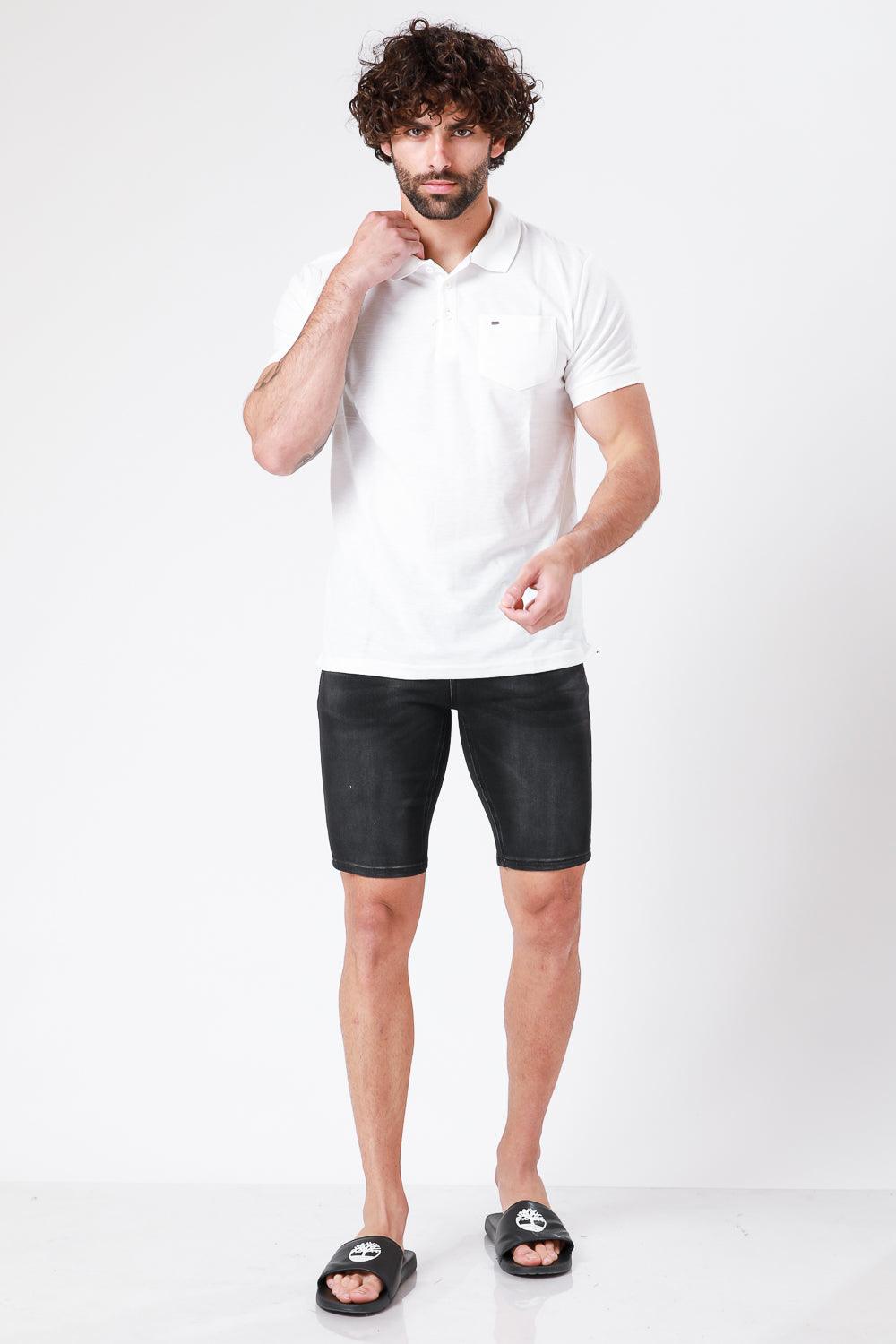 SCORCHER - טישירט פולו קצרה בצבע לבן - MASHBIR//365