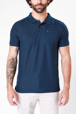 SCORCHER - טישירט פולו קצרה בצבע נייבי - MASHBIR//365