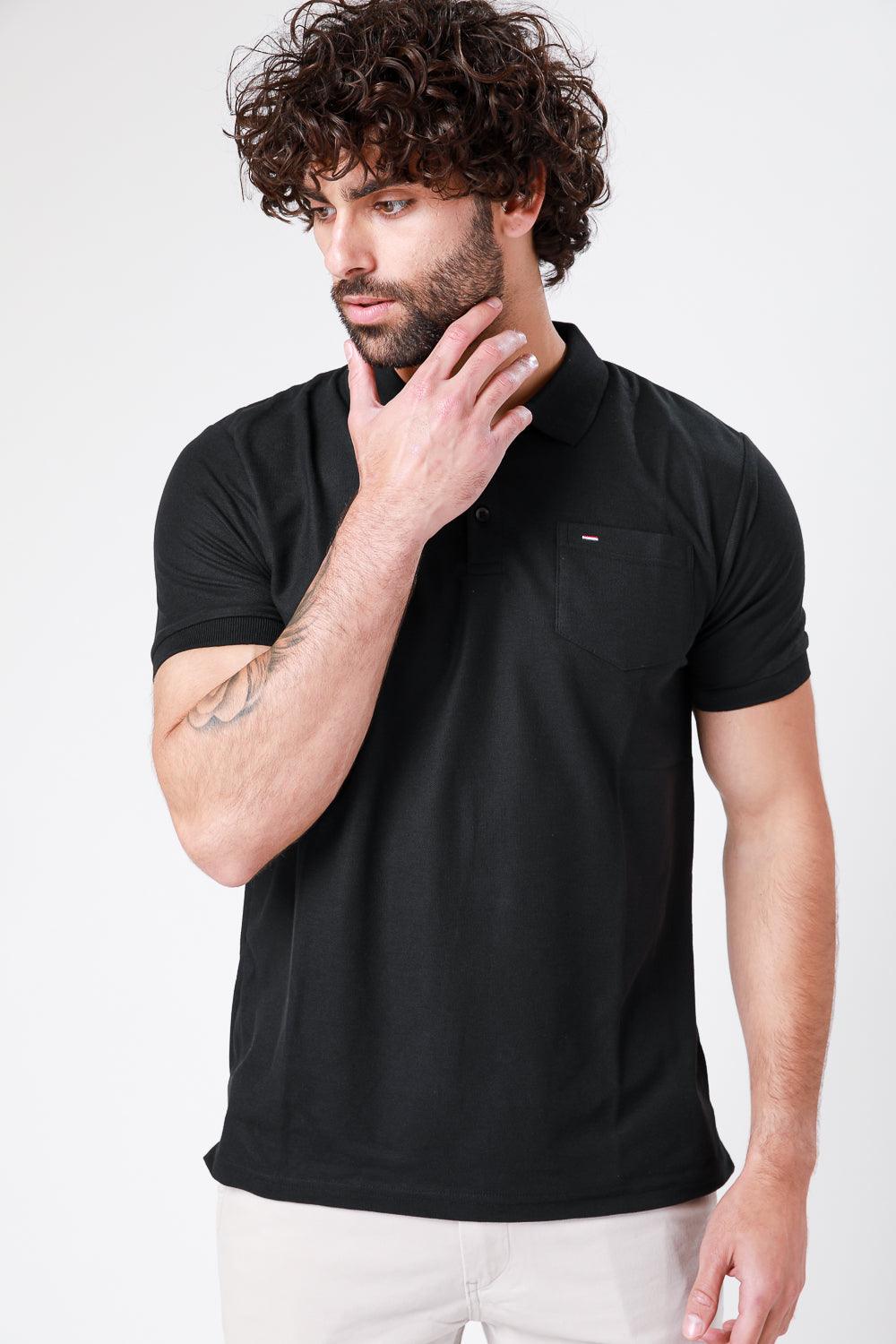 SCORCHER - טישירט פולו קצרה בצבע שחור - MASHBIR//365