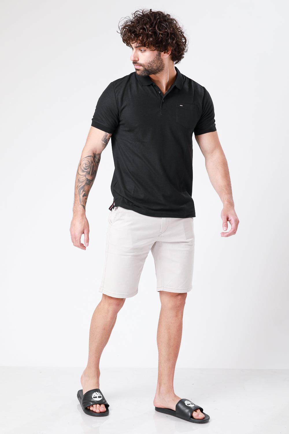 SCORCHER - טישירט פולו קצרה בצבע שחור - MASHBIR//365