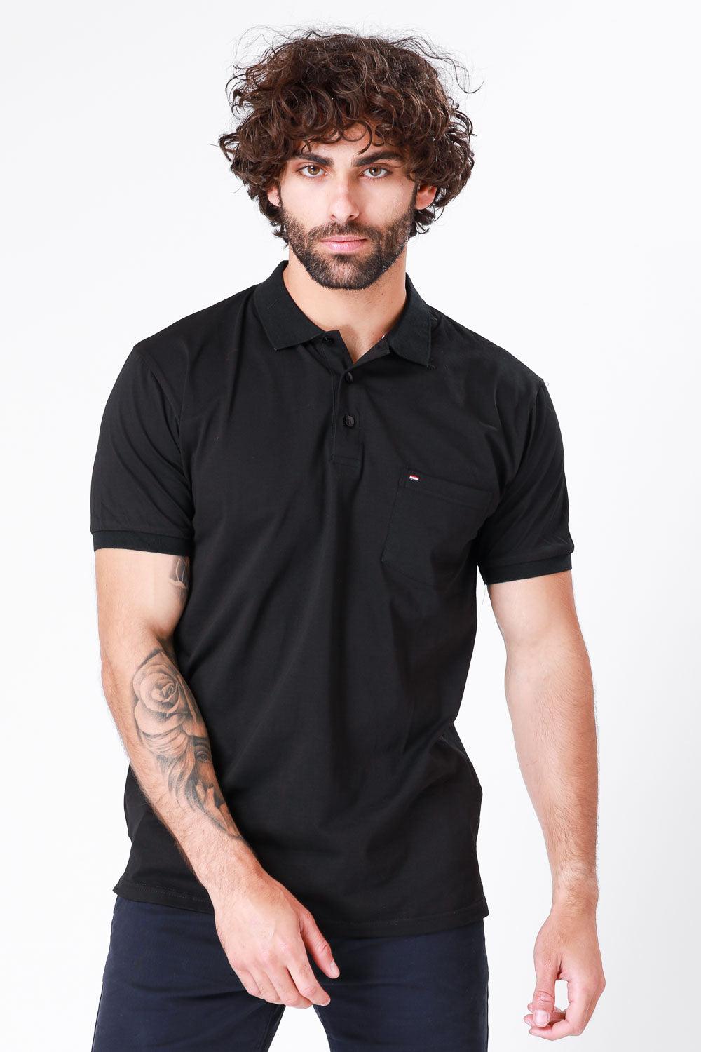 SCORCHER - טישירט פולו קצרה בצבע שחור - MASHBIR//365