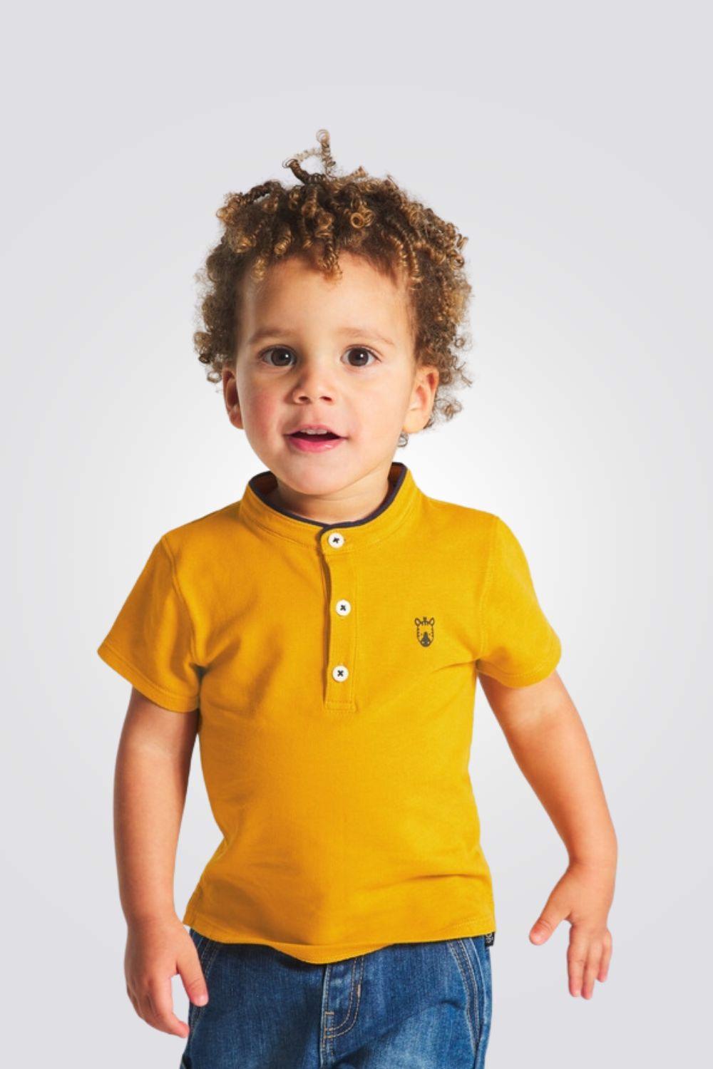 OBAIBI - טישירט פולו לתינוקות בצבע חרדל - MASHBIR//365