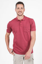 SCORCHER - טישירט פולו עם כיס בחזה בצבע ורוד - MASHBIR//365